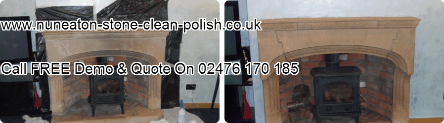 Nuneaton-Warwickshire Natural Rock-Stone Fireplace Washing & Restoration Services.