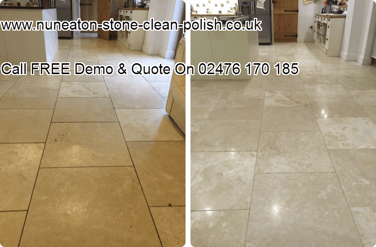 Nuneaton-Warwickshire Travertine Natural Floor Washing & Sealing Services.